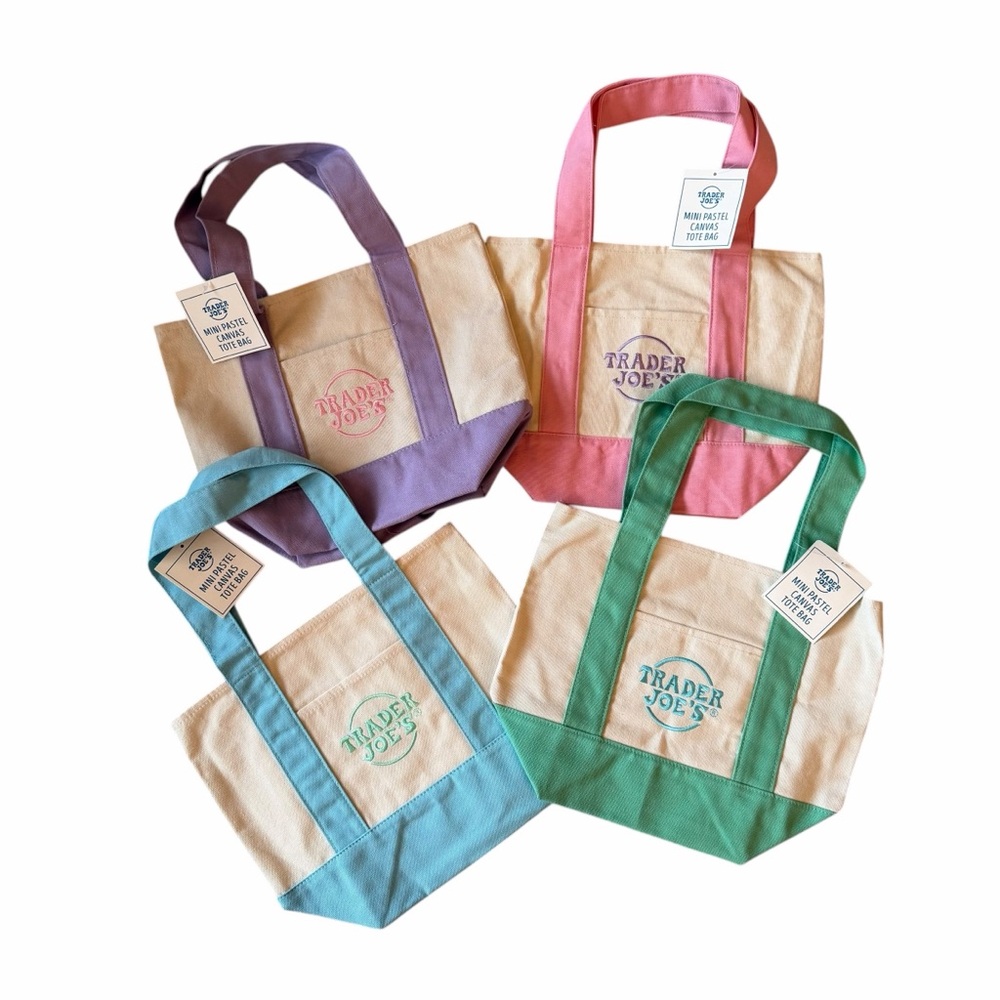 Trader Joe's 4 Mini Tote Complete Set Spring 2026 NWT